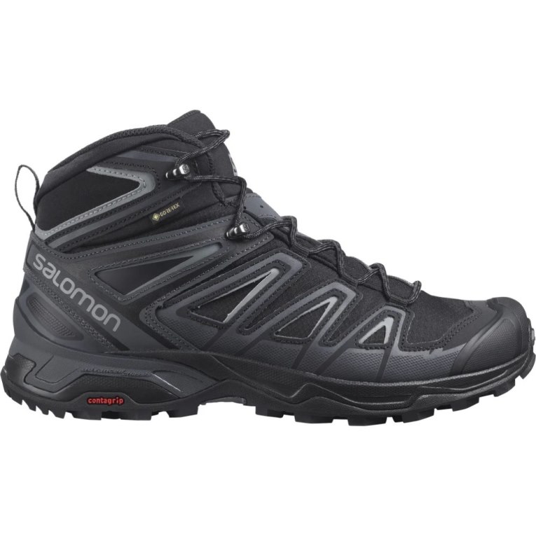 Salomon X Ultra 3 Siroke Topanky Stredne GTX Turisticka Obuv Panske Čierne | SK 4GNHEU